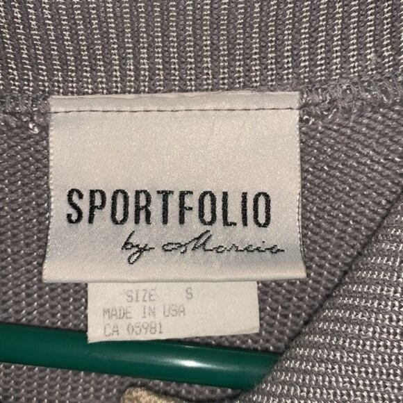 Sportfolio By Morris Gray Sleeveless Knit Sweater Vest Top Size S Made In USA - Picture 2 of 8